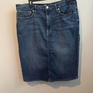 EUC Good American Dark Blue Denim Skirt Sz 18